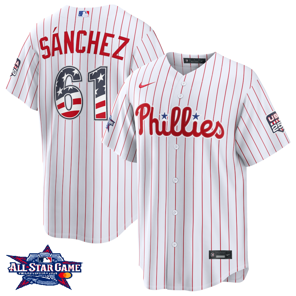 Men's Philadelphia Phillies Cristopher Sánchez 2026 All-Star Edition Stars & Stripes Jersey