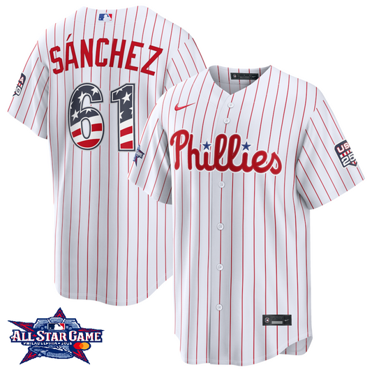 Men's Philadelphia Phillies Cristopher Sánchez 2026 All-Star Edition Stars & Stripes Jersey