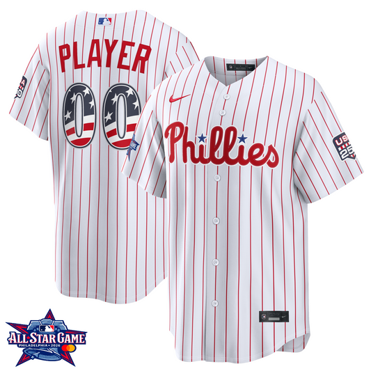 Men's Philadelphia Phillies 2026 All-Star Edition Stars & Stripes CUSTOM Jersey