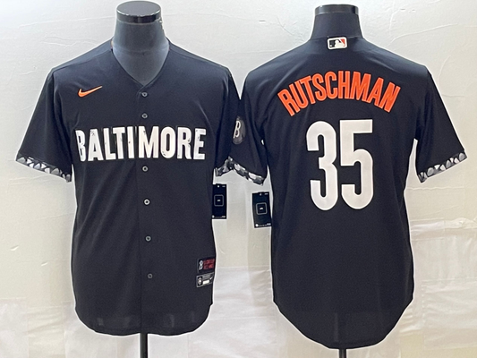 Men's Baltimore Orioles Adley Rutschman Black City Connect Player Jersey