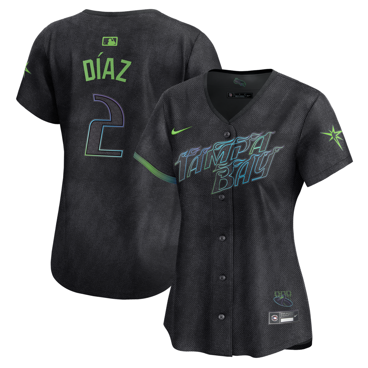 Women's Tampa Bay Rays YANDY DIAZ Charcoal 2024 City Connect Player Jersey