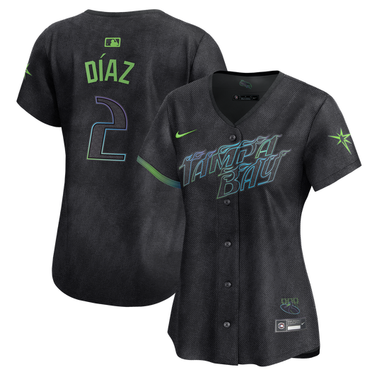 Women's Tampa Bay Rays YANDY DIAZ Charcoal 2024 City Connect Player Jersey