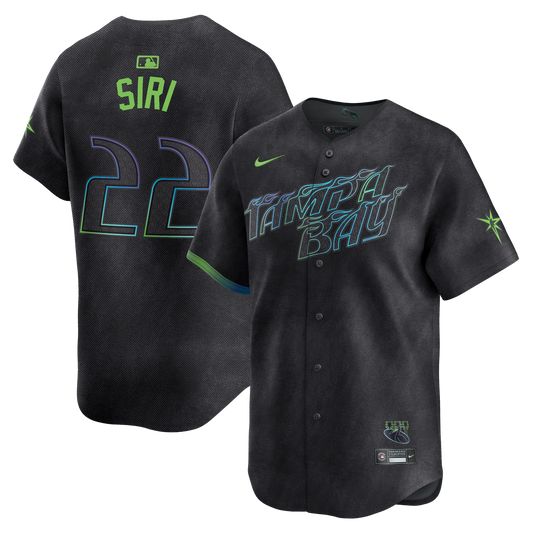 Men's Tampa Bay Rays JOSE SIRI Charcoal 2024 City Connect Player Jersey