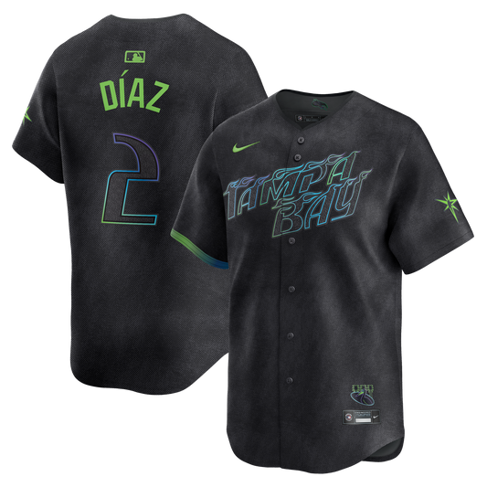 Men's Tampa Bay Rays YANDY DIAZ Charcoal 2024 City Connect Player Jersey
