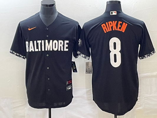 Men's Baltimore Orioles Cal Ripken Jr. Black City Connect Player Jersey