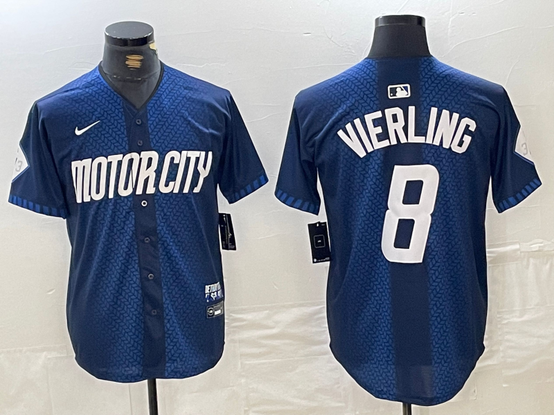 Men's Matt Vierling Detroit Tigers Navy 2024 City Connect Jersey