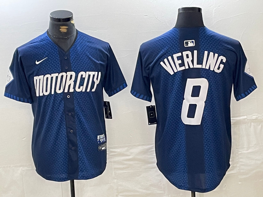 Men's Matt Vierling Detroit Tigers Navy 2024 City Connect Jersey