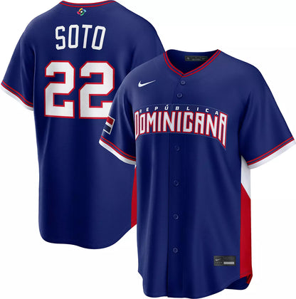 Men's Dominican Republic Baseball Juan Soto 2026 World Baseball Classic Jersey