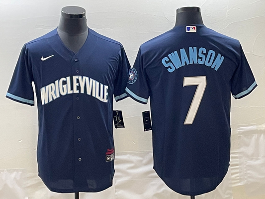 Men's Chicago Cubs Dansby Swanson City Connect Jersey