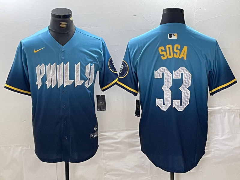 Men's Edmundo Sosa Philadelphia Phillies  Blue 2024 City Connect Player Jersey