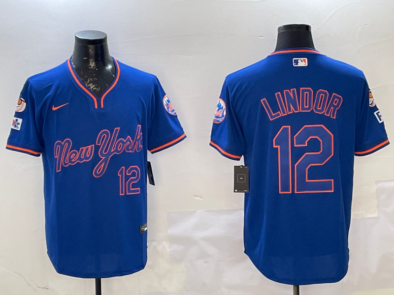 Men's Francisco Lindor  New York Mets Player 2025 Road Jersey