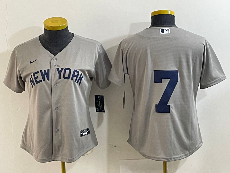 Women's New York Yankees Mickey Mantle Gray Road Player Jersey
