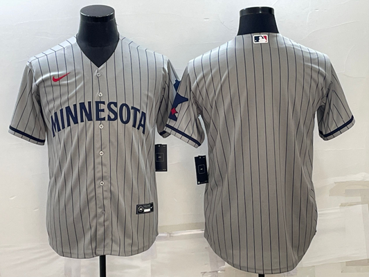 Men's Minnesota Twins Gray Road Replica Custom Jersey