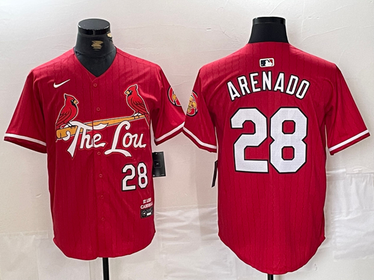 Men's Nolan Arenado St. Louis Cardinals  Red 2024 City Connect Player Jersey