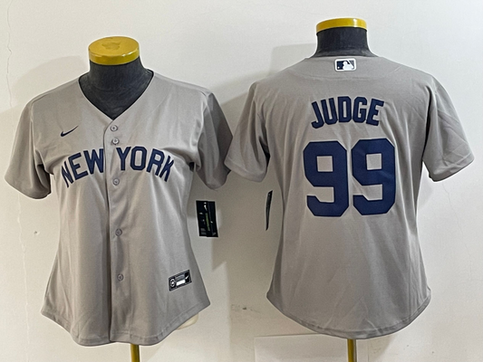 Women's New York Yankees Aaron judge Gray Road Player Jersey