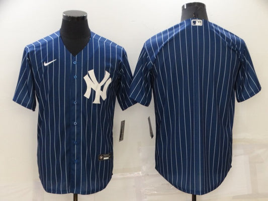 Youth  New York Yankees Blue Pinstripes Player Jersey