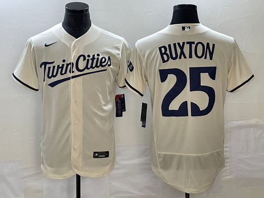 Men's Minnesota Twins  Byron Buxton Cream Authentic Jersey