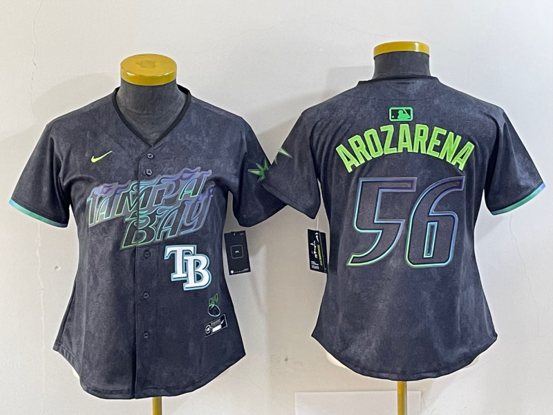 Women's Randy Arozarena Tampa Bay Rays Charcoal 2024 City Connect Player Jersey