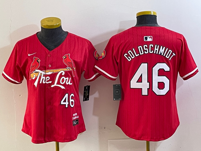 Women's St. Louis Cardinals Paul Goldschmidt  Red 2024 City Connect Player Jersey