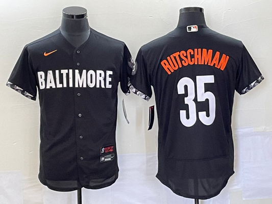 Men's Baltimore Orioles Adley Rutschman Black City Connect Player Authentic Jersey