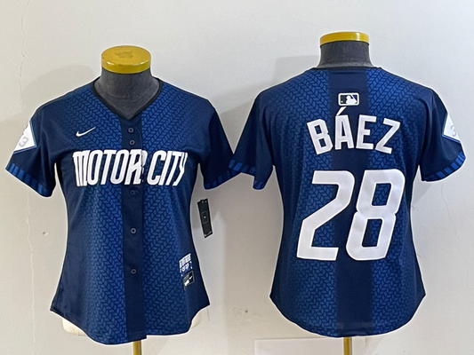 Women's Javier Báez Detroit Tigers Navy 2024 City Connect Jersey