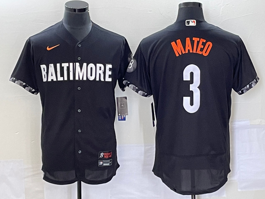 Men's Baltimore Orioles Jorge Mateo Black City Connect Authentic Player Jersey