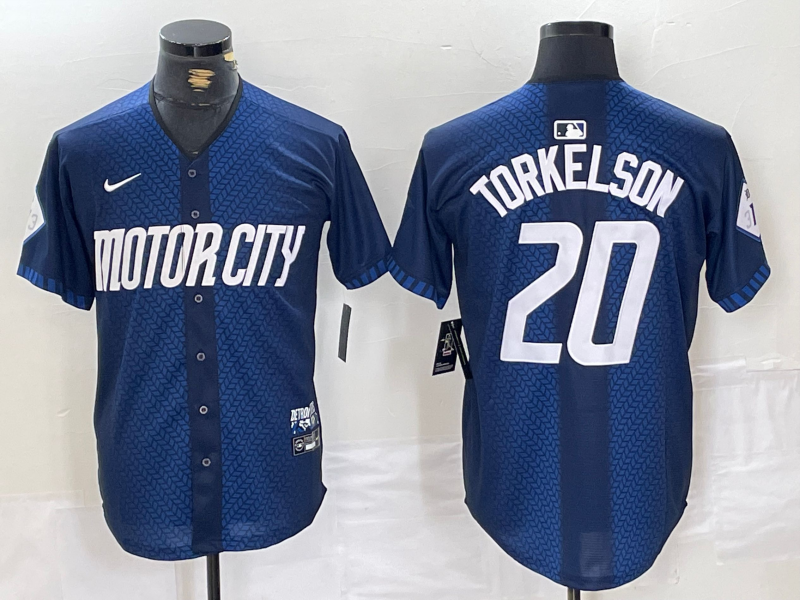 Men's Spencer Torkelson Detroit Tigers Navy 2024 City Connect Jersey