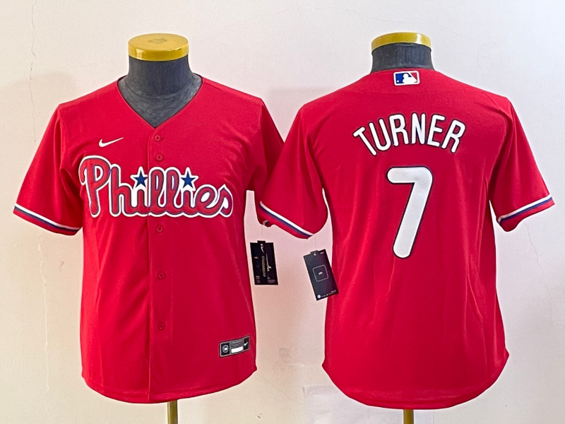 Youth Trea Turner Philadelphia Phillies Player Jersey