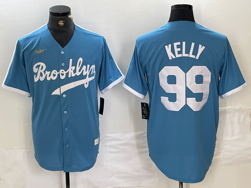 Men's Brooklyn Dodgers Joe Kelly Light Blue Cooperstown Collection Jersey