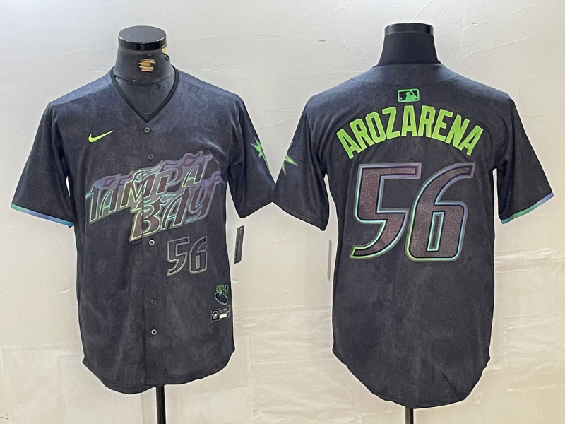 Men's  Randy Arozarena Tampa Bay Rays Charcoal 2024 City Connect Player Jersey