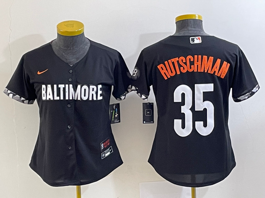 Women's Baltimore Orioles Adley Rutschman Black City Connect Player Jersey