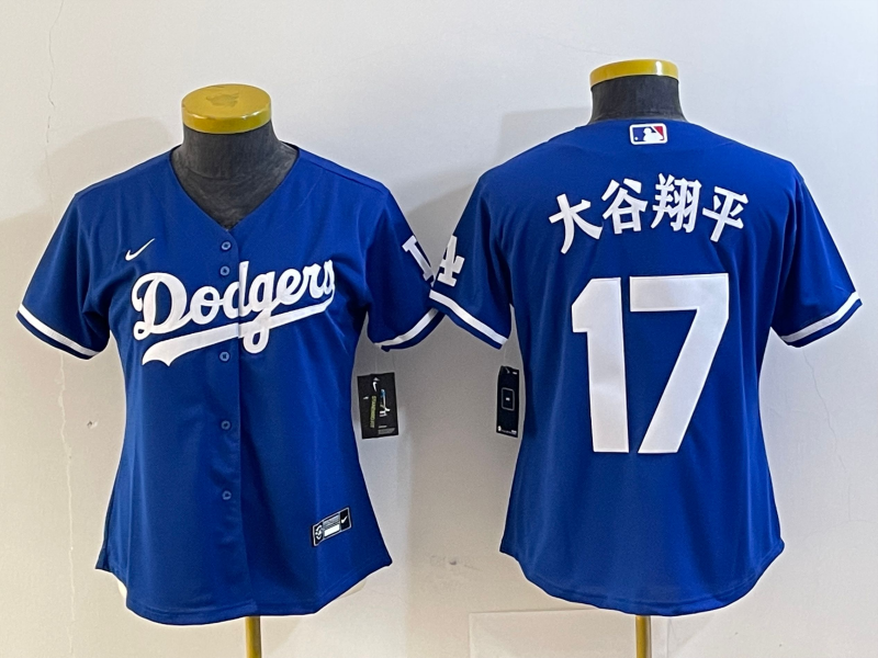 Women Los Angeles Dodgers  Shohei Ohtani Kanji Player Jersey