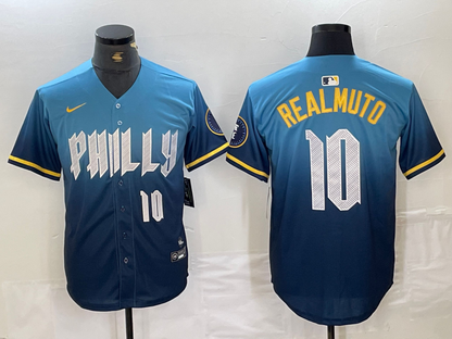 Men's J.T. Realmuto Philadelphia Phillies  Blue 2024 City Connect Player Jersey