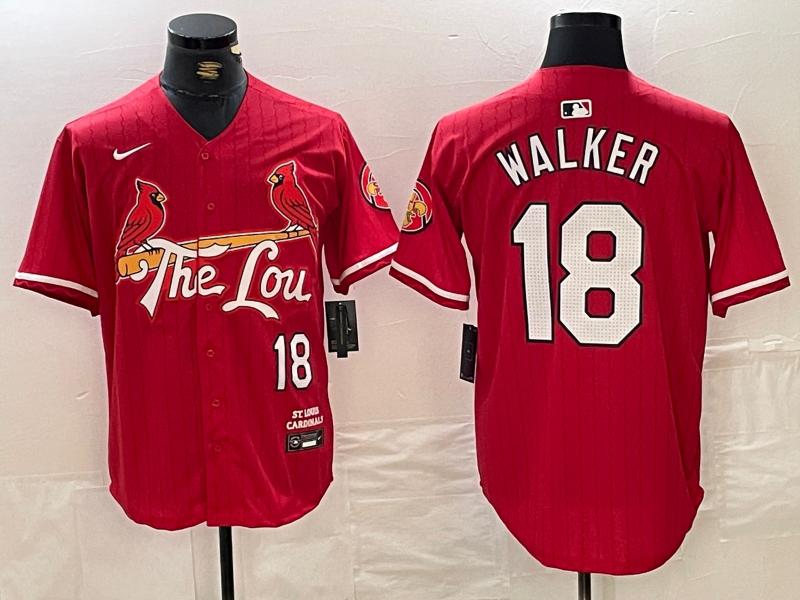 Men's St. Louis Cardinals Jordan Walker Red 2024 City Connect Player Jersey