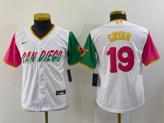 Youth San Diego Padres Tony Gwynn White 2022 City Connect Replica Player Jersey