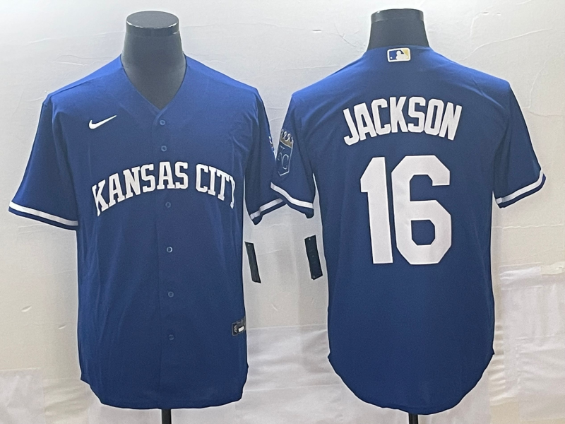 Men's Kansas City Royals Bo Jackson Player Navy Jersey