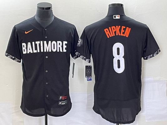 Men's Baltimore Orioles Cal Ripken Jr. Black City Connect Player Authentic Jersey