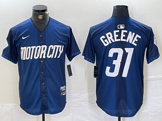 Youth Riley Greene Detroit Tigers Navy 2024 City Connect Jersey