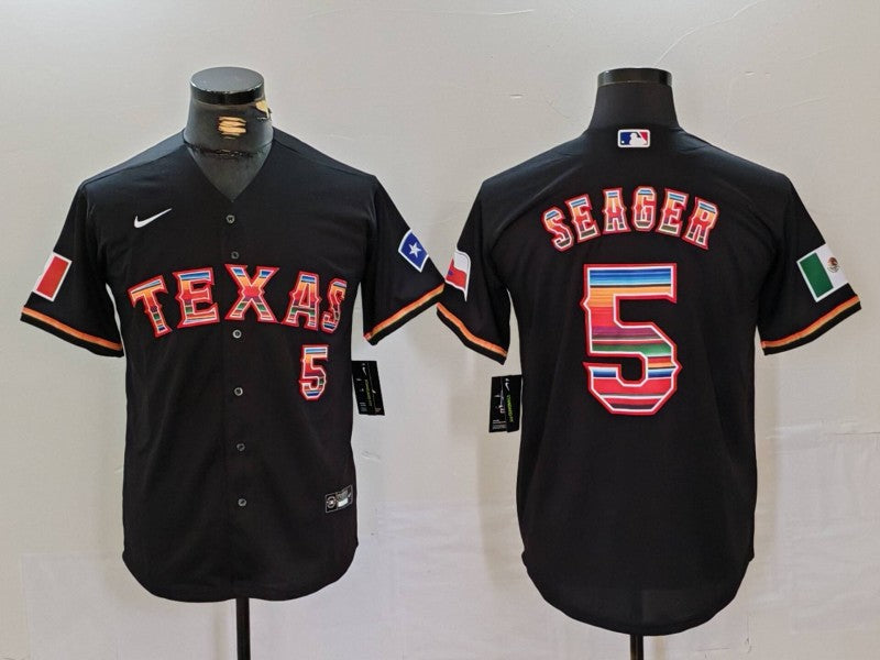 Men's Corey Seager Texas Rangers Player Black Jersey