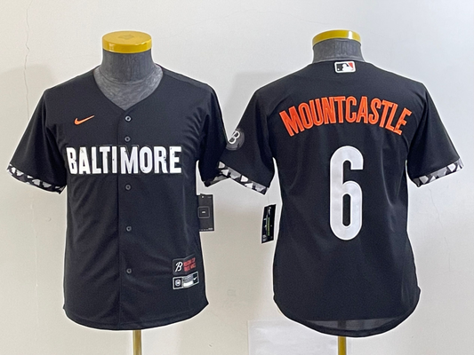 Youth Baltimore Orioles Ryan Mountcastle Black City Connect Player Jersey