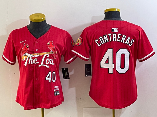 Women's St. Louis Cardinals Willson Contreras Red 2024 City Connect Player Jersey