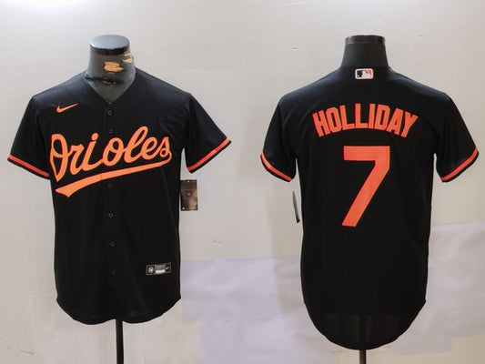 Men's Baltimore Orioles Jackson Holliday Black Home Player Jersey