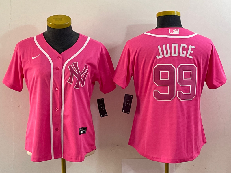 New York Yankees Aaron judge Pink Jersey For Women