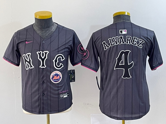 Youth New York Mets Francisco Alvarez 2024 City Connect Player Jersey
