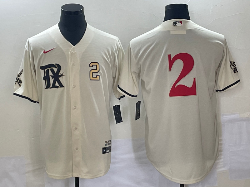 Men's Texas Rangers Marcus Semien Cream 2023 City Connect Replica Player Jersey