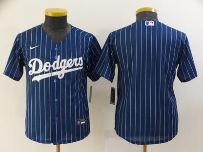Los Angeles Dodgers Custom Blue Pinstripe Jersey