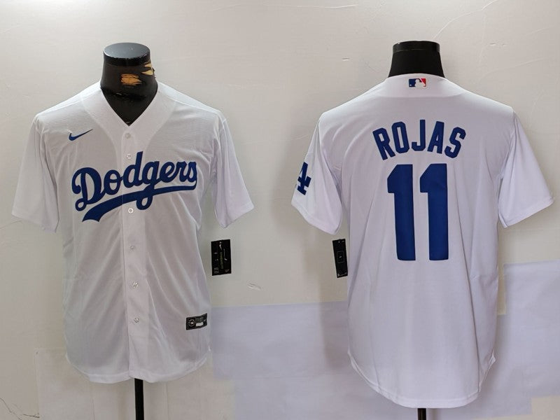 Men's Los Angeles Dodgers Miguel Rojas Player  White Jersey