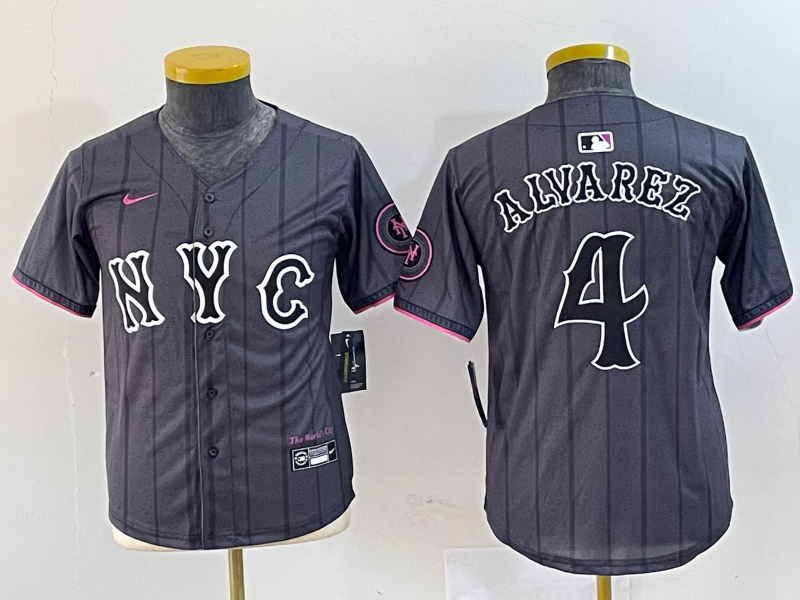 Youth New York Mets Francisco Alvarez 2024 City Connect Player Jersey