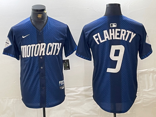 Men's Jack Flaherty Detroit Tigers Navy 2024 City Connect Jersey