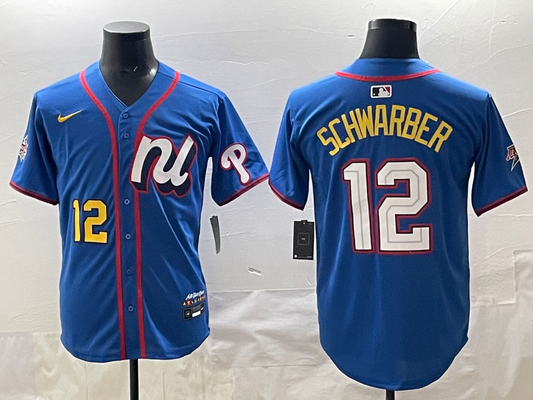 Men's Kyle Schwarber  National League Navy 2025 All-Star Game Player Jersey